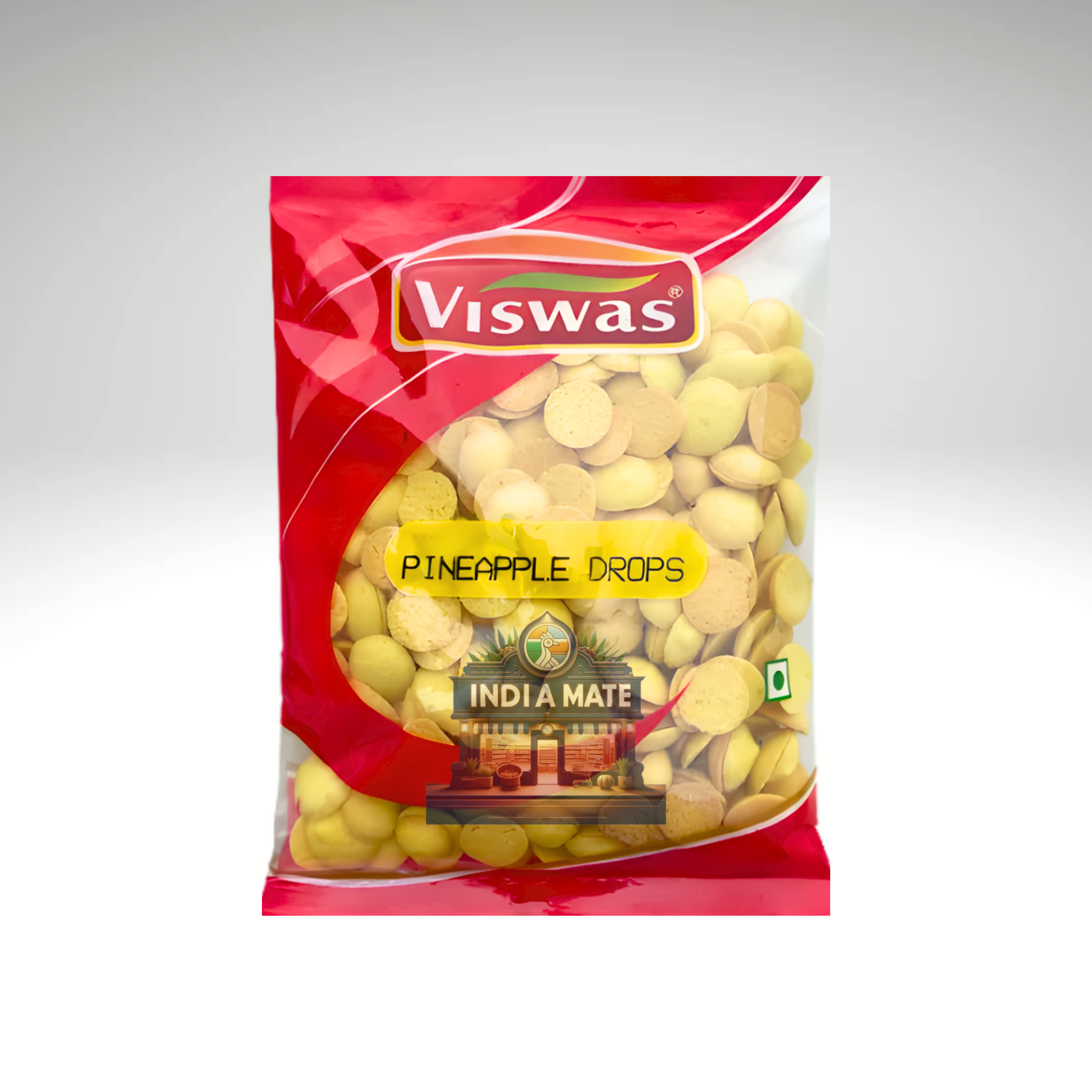 Viswas Pineapple Drops packaging on a white background