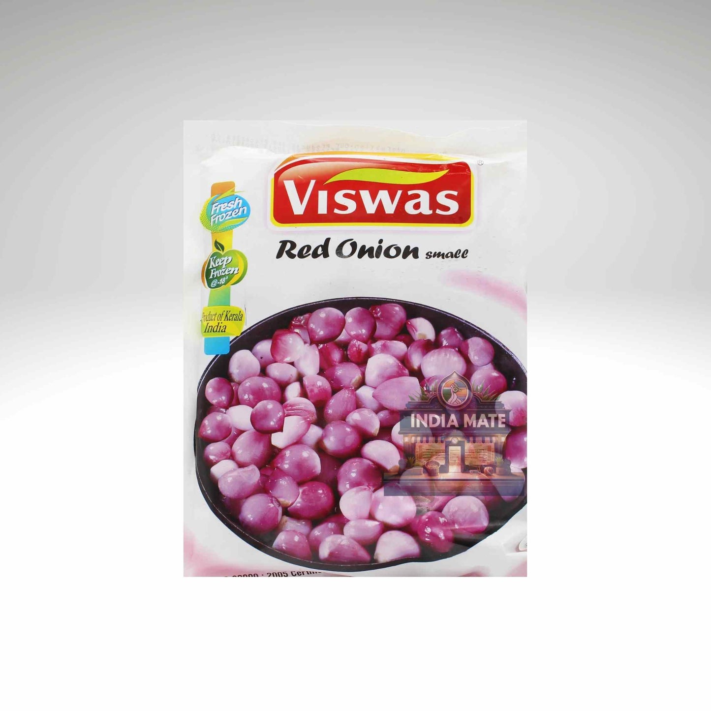 Viswas Red Onion packaging with pink and white onions on a white background
