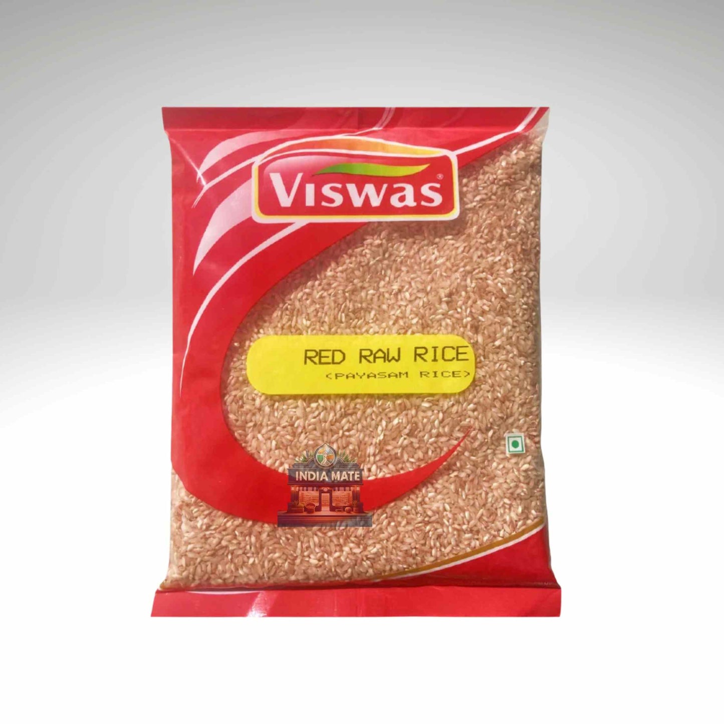 Viswas Red Raw Rice package on a white background