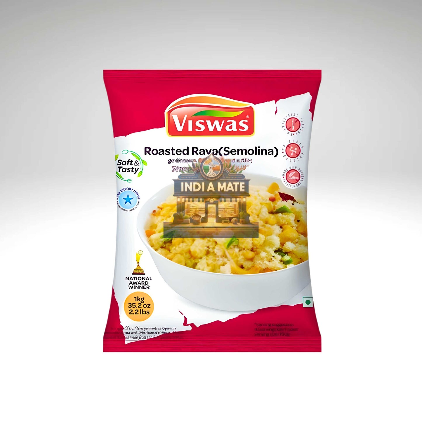 Viswas Roasted Rava (Semolina) – Premium roasted semolina for upma and halwa.