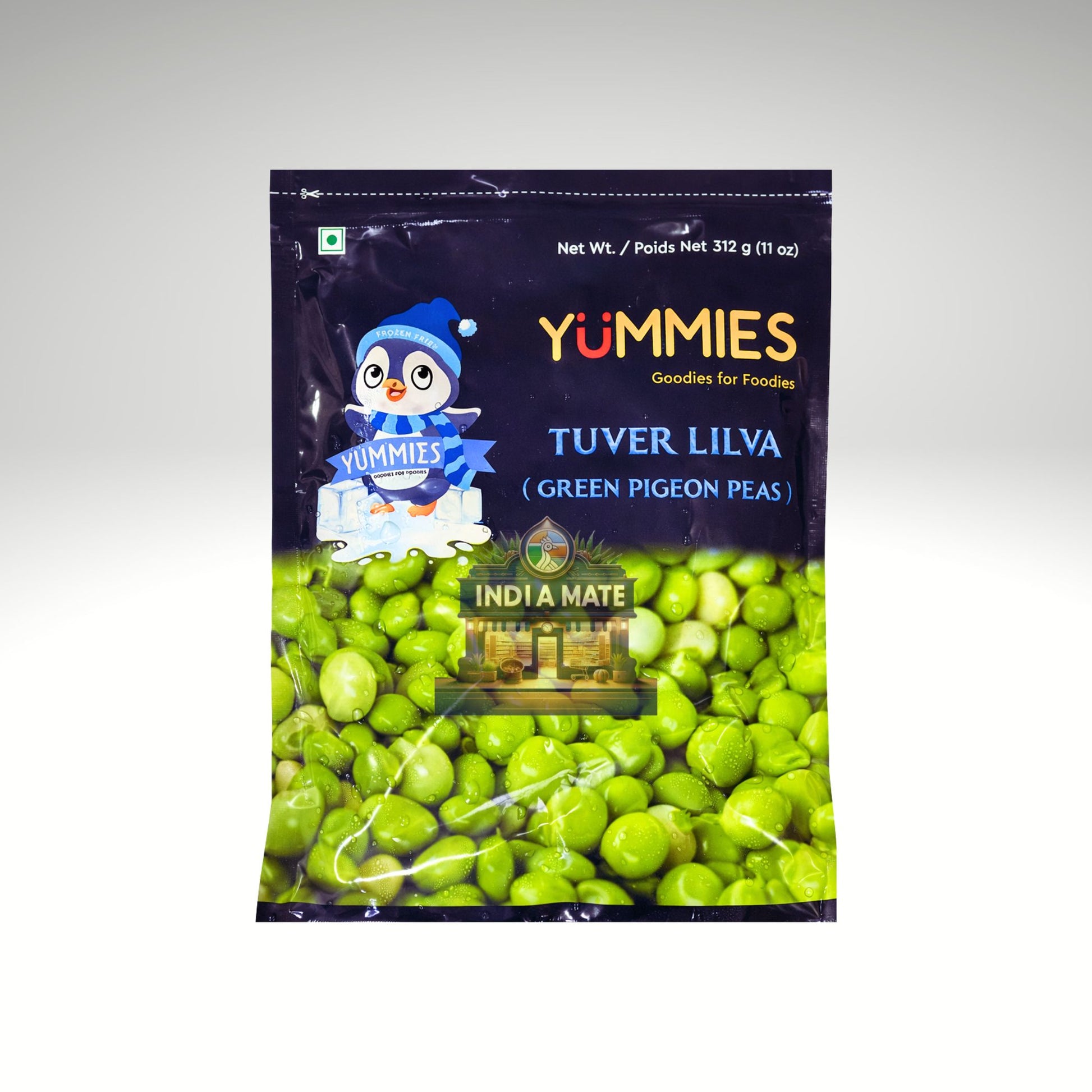 Yummies Toovar Lilva frozen pigeon peas South Indian cooking.